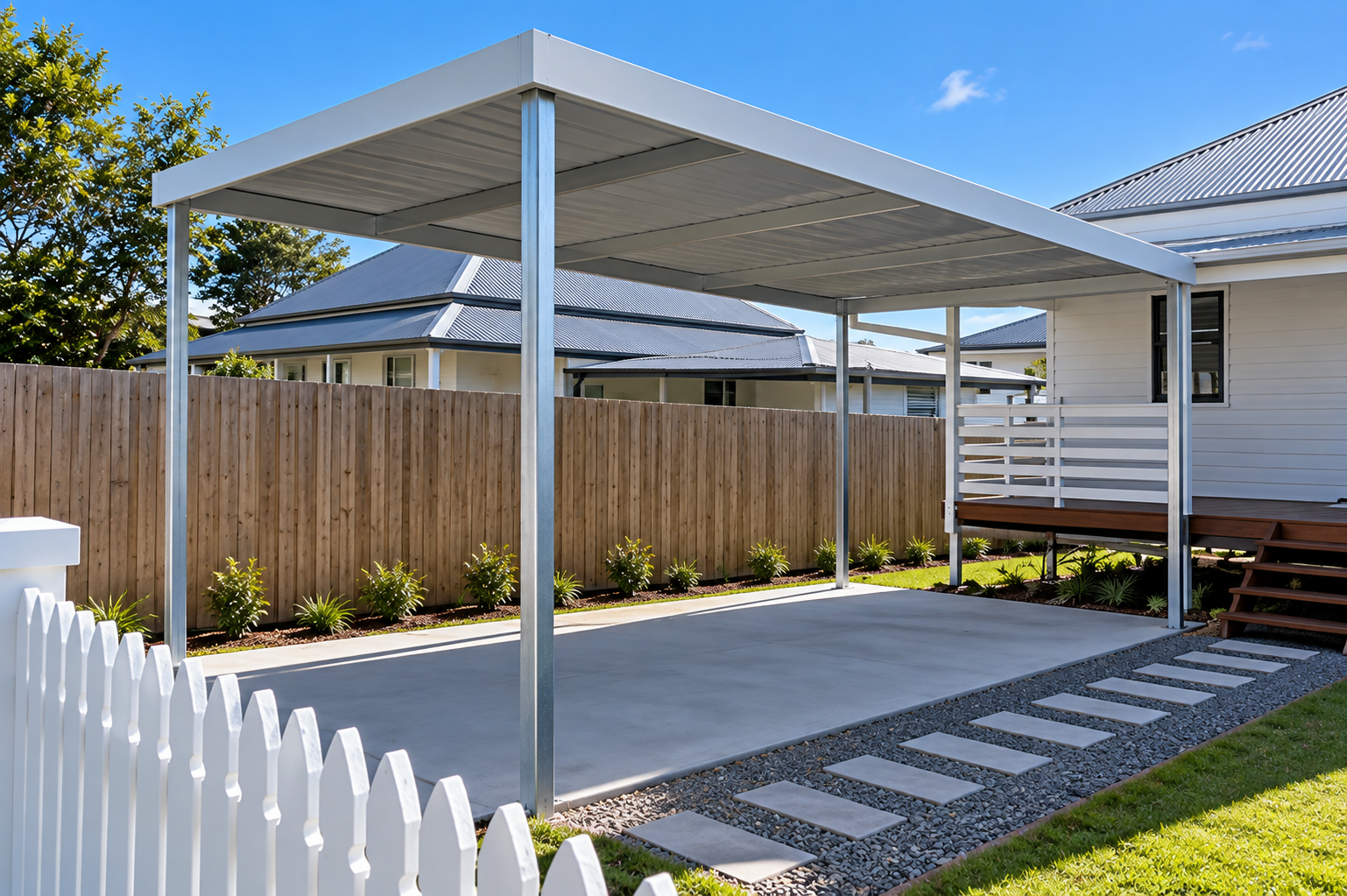 3x6 single skillion carport kit