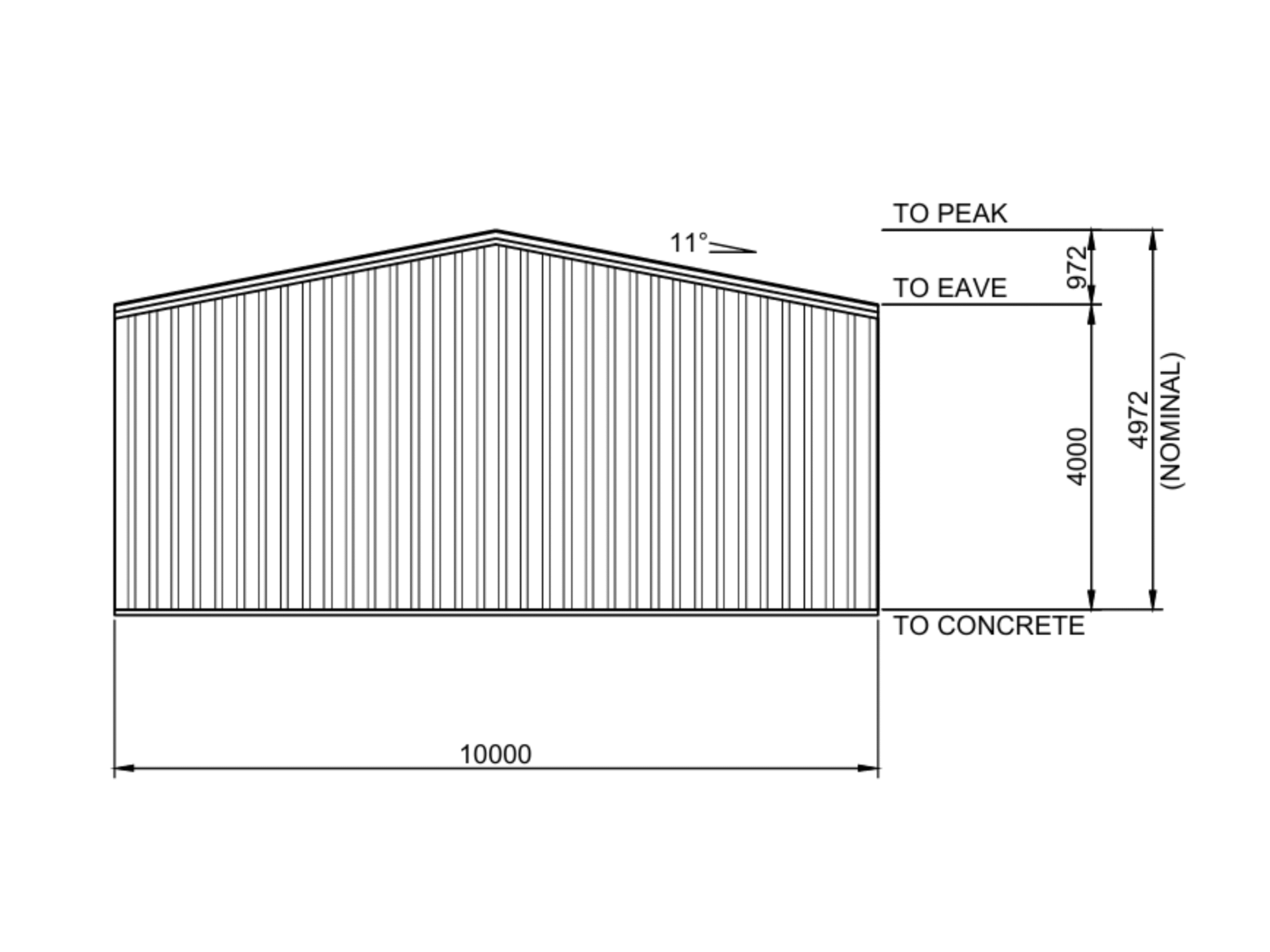 10m×20m Shed Kit with Side Access - Image 3