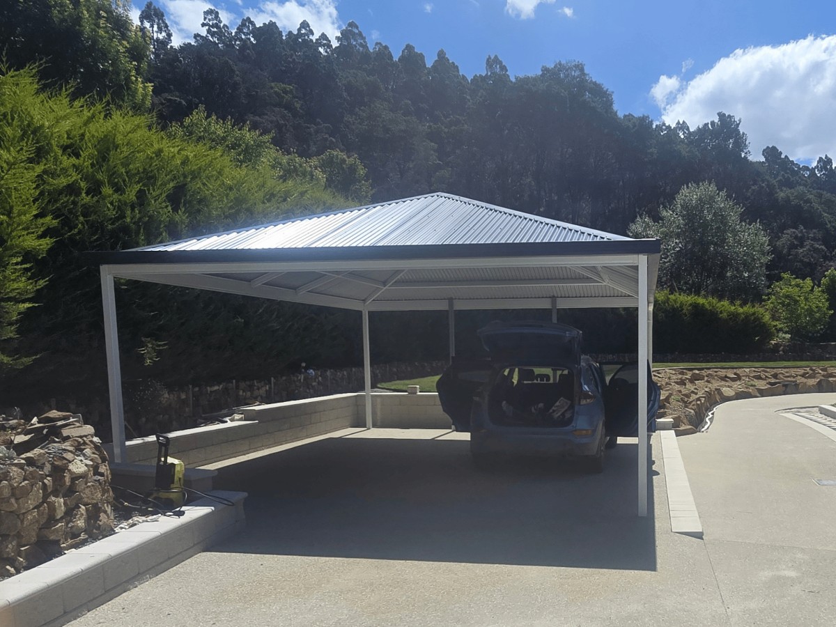 Hip Roof Carport 2 Hip Roof Carport Posts