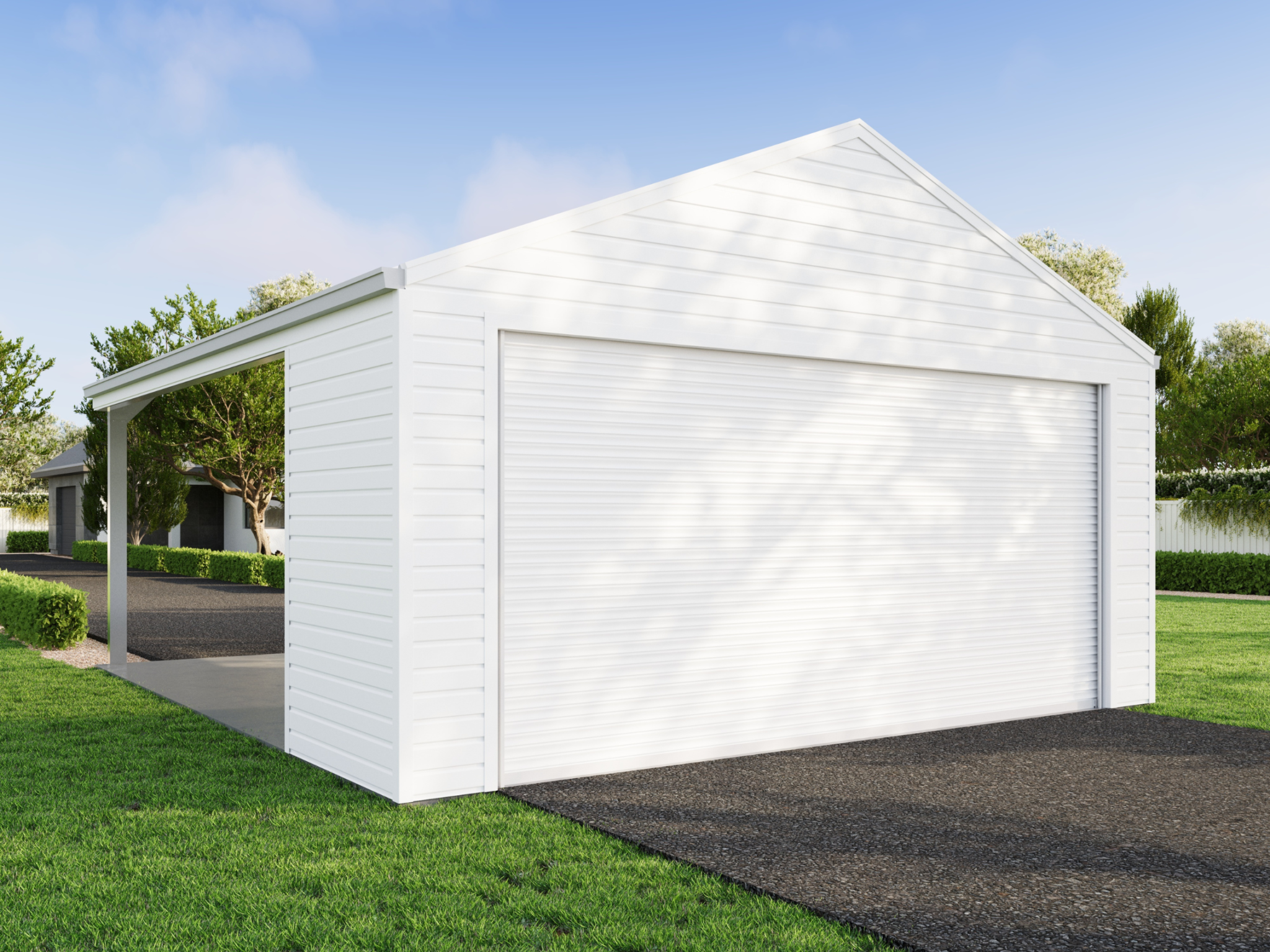 Carport with Roller Doors