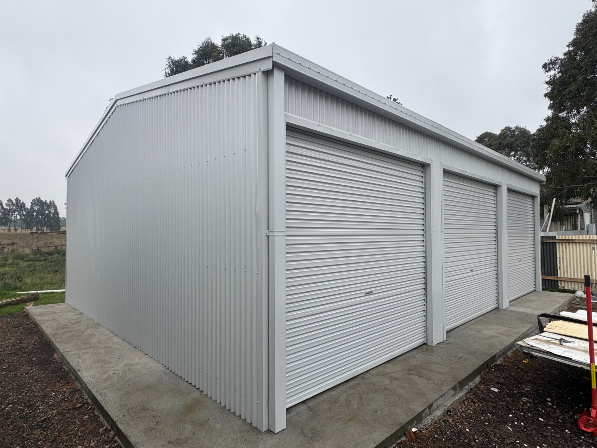 3 bay shed kit. 7m x 9m