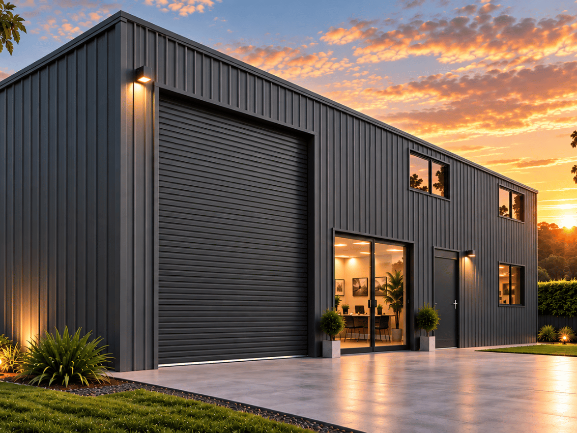 Commercial, skillion shed Commercial, skillion shed