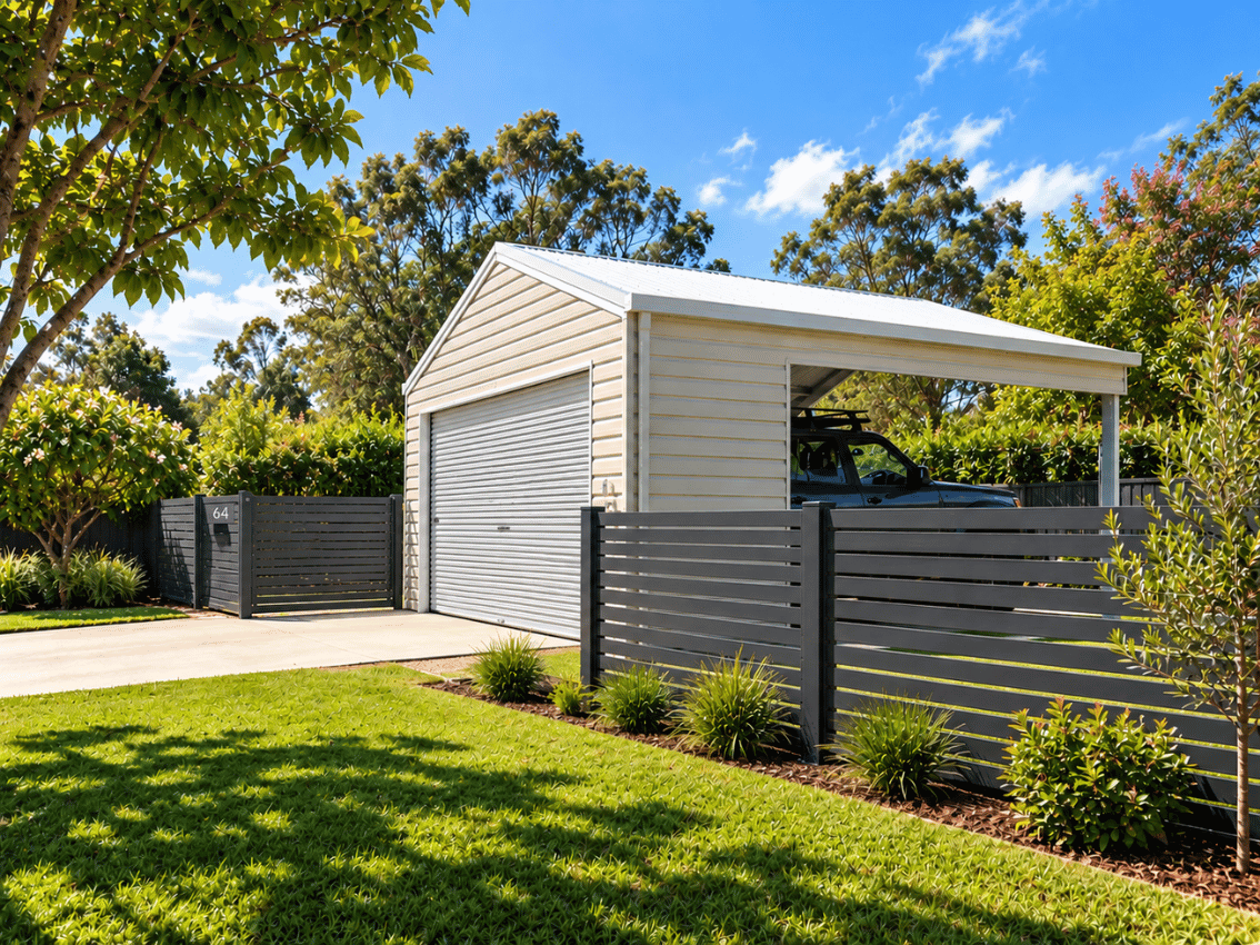 3 Brisbane carport with roller door